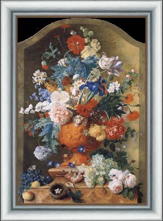 framed  HUYSUM, Jan van Flowers in a Terracotta Vase, Ta3123-3